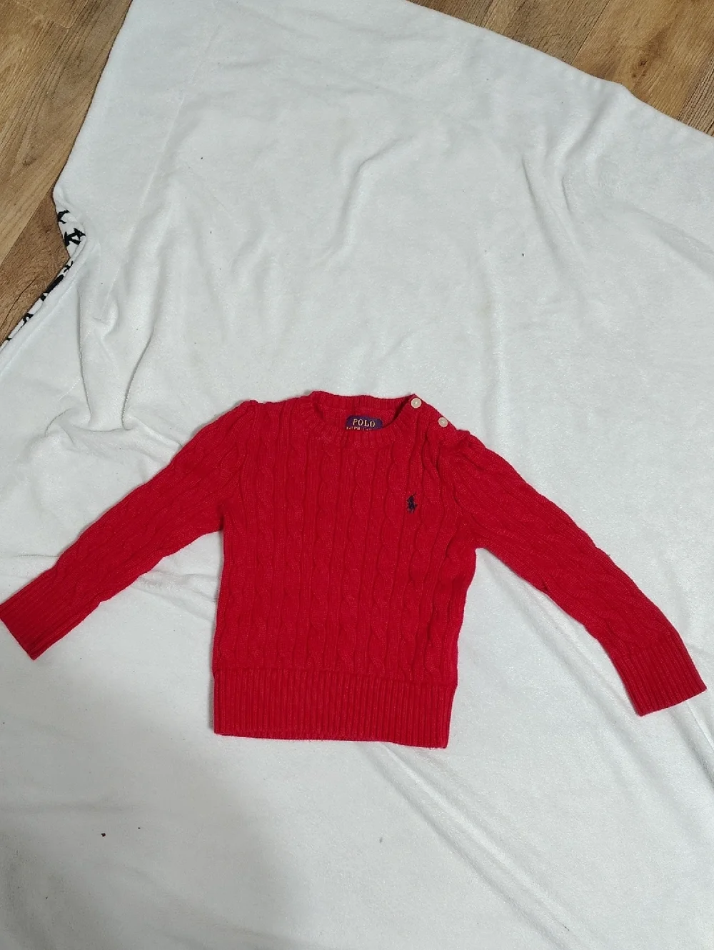 Polo by Ralph Lauren Red Knit Cardigan with Buttons